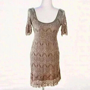 Urban Outfitters Pins & Needles Mauve Lace Bodycon Dress Urban Outfitters